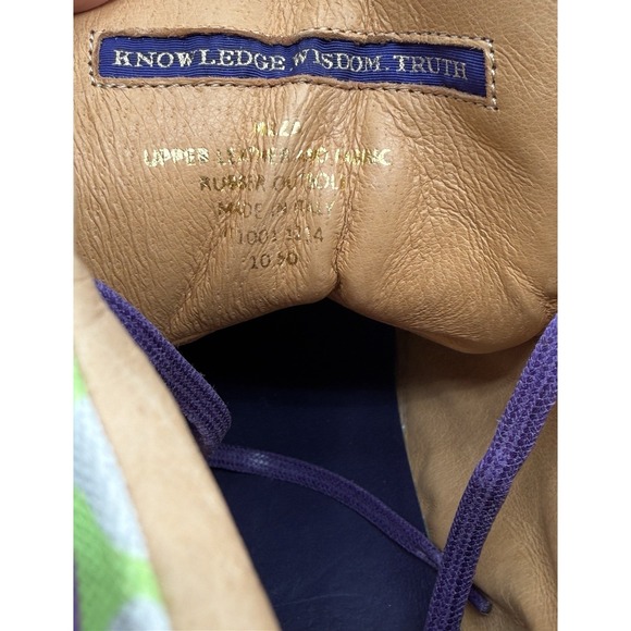 Robert Graham Men's 10.5 Sneakers High Top Purple Green Camo Design - Picture 10 of 11